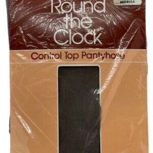 Round The Clock Control Top‎ Pantyhose Mushroom Sandal Toe Sheer Leg Size Trim
